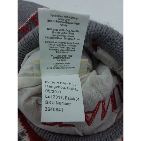 Pottery Barn Kids Peanut Natural Fair Isle Santa Wool Stocking Christmas Xmas - Picture 10 of 16